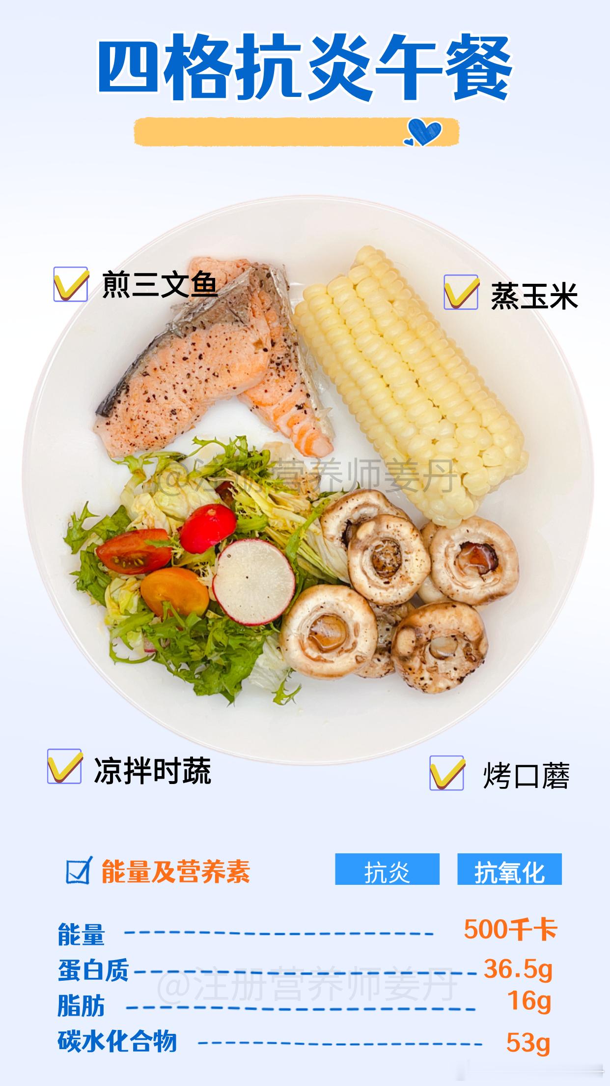 小伙伴们一直要的抗炎食谱，打扮的美美哒奉献给大家啦[嘻嘻][嘻嘻][嘻嘻]我们每