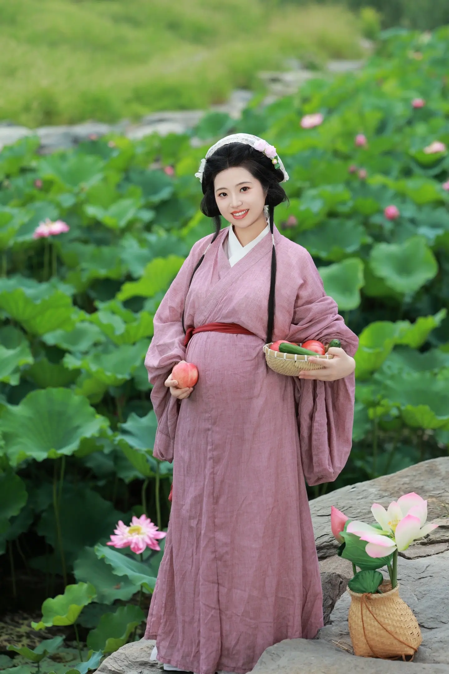 拜托～田园风汉服孕照超赞的！