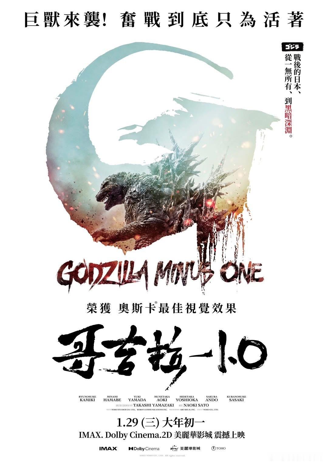 榮獲奧斯卡「最佳視覺效果獎」的【哥吉拉-1.0】春節大年初一空降台北美麗華影城I
