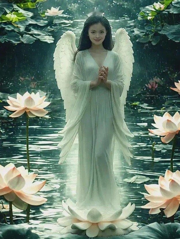 大S雕像简直是天使下凡，莲花底座仙女造型美轮美奂。2025年2月2日，大S的突然