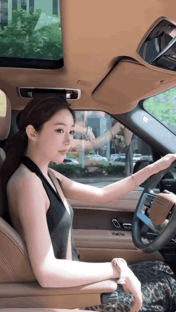 这绝美的容颜，从容的开车姿态