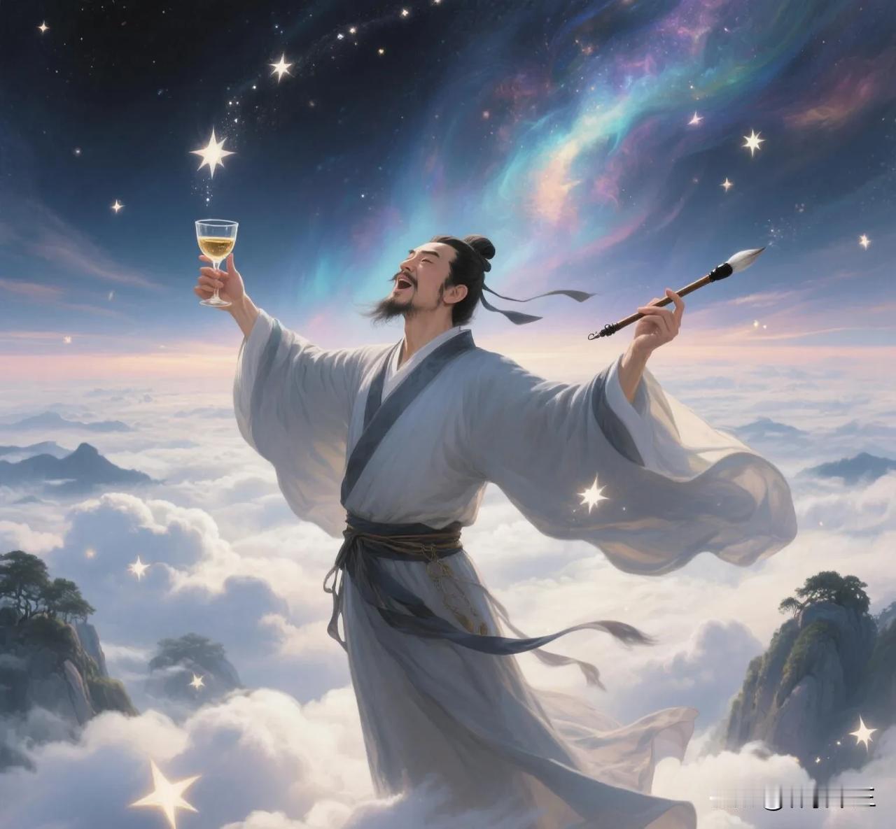 酒里忧愁少，诗中岁月长。
 
在华夏文明的星空中，李白宛如一颗最为璀璨的星辰，他