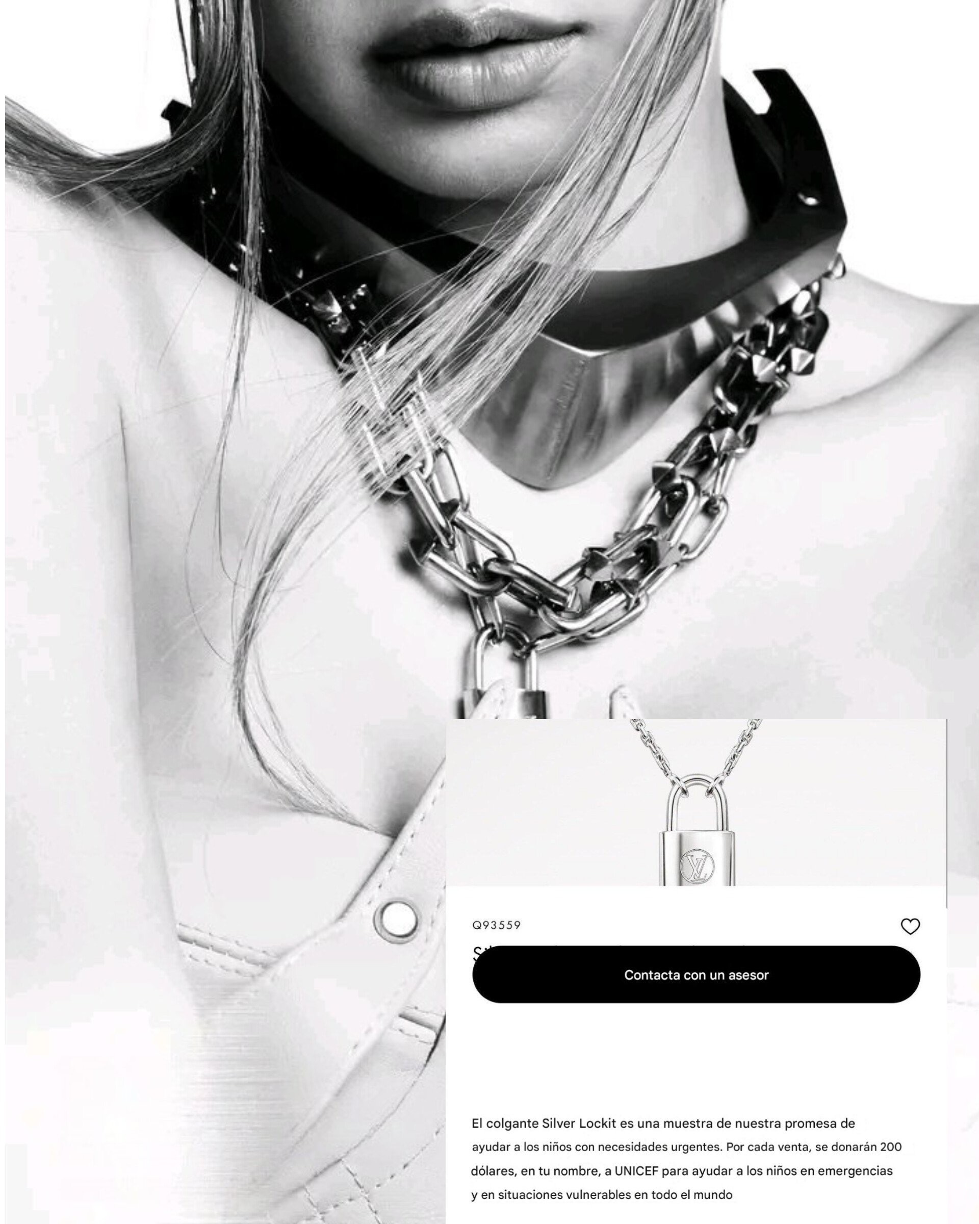 Lisa佩戴的LV Silver Lockit吊坠，不仅是标志性的时尚单品，更是