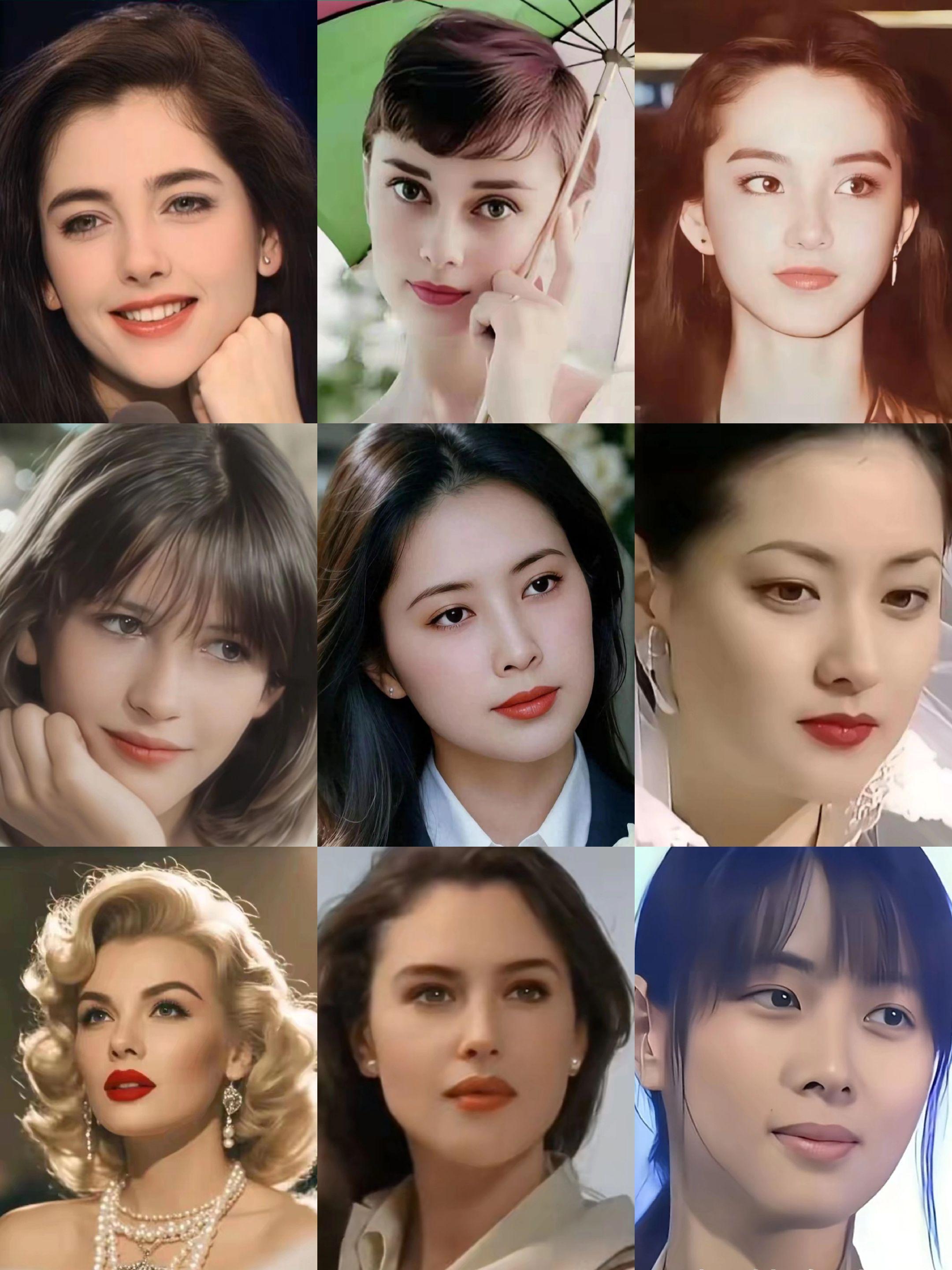全球女明星颜值九选一。
