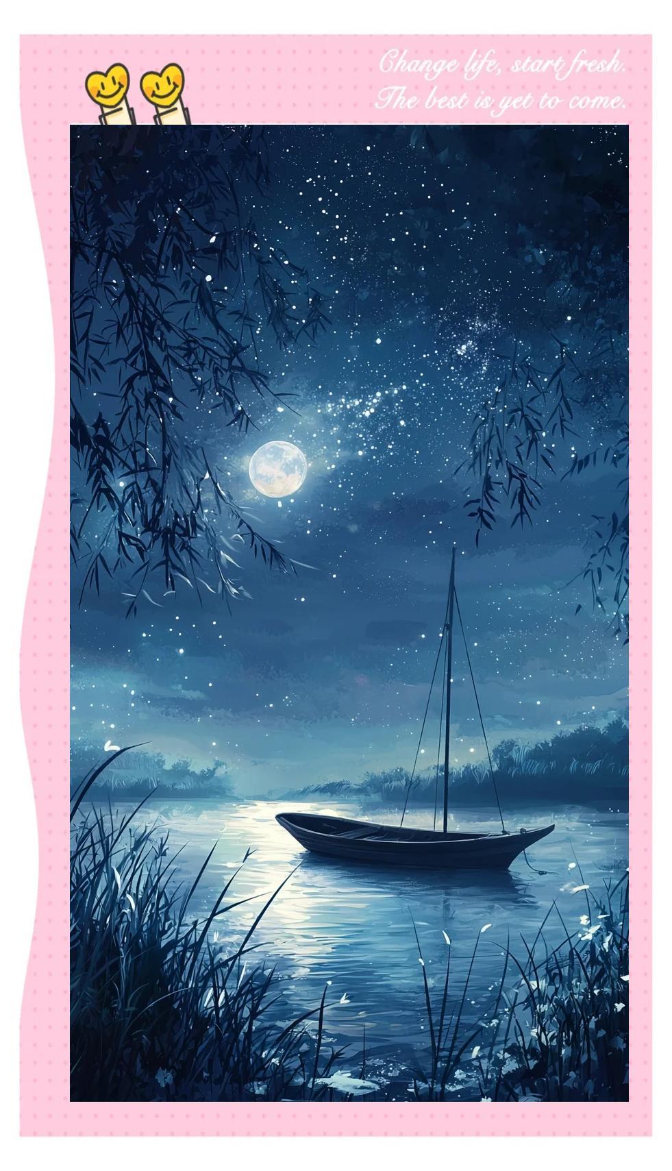 下联：星暗月明万里风。

（图片来自网络）