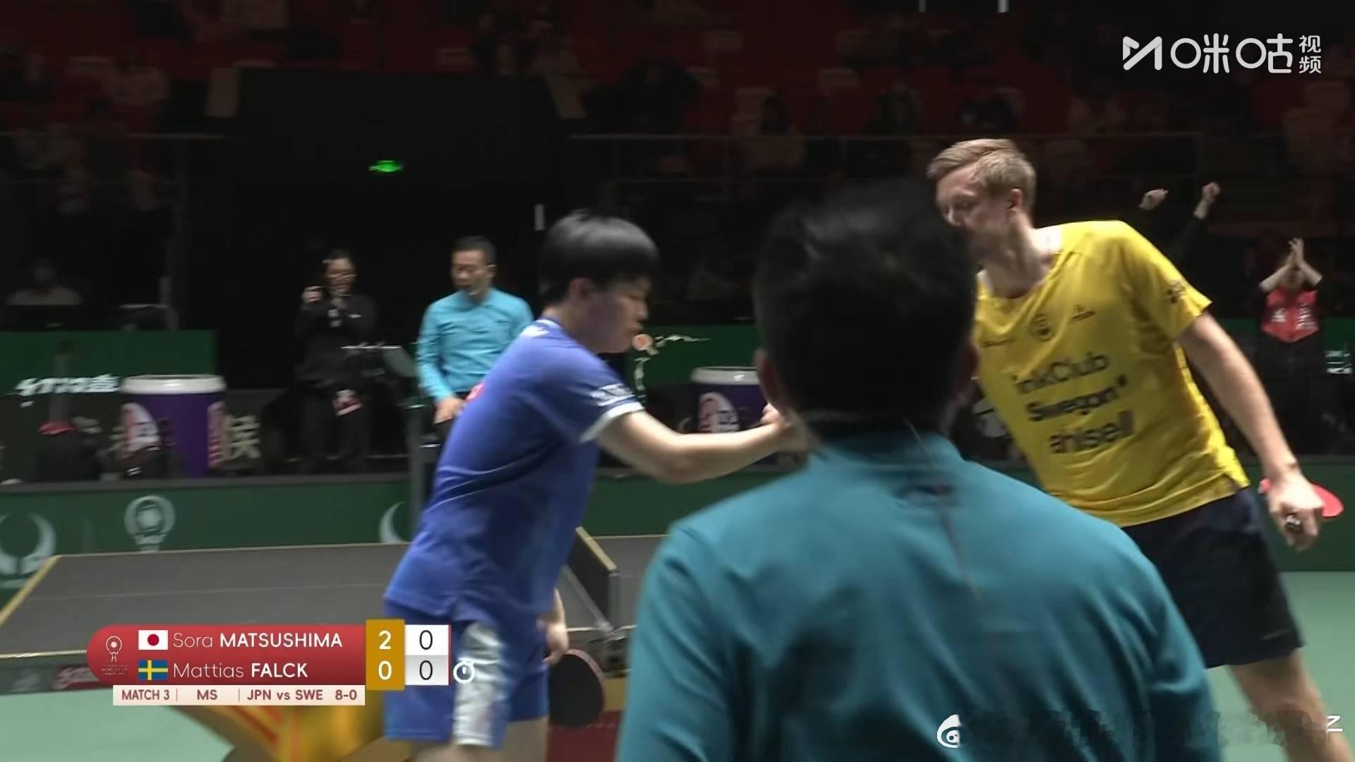 2025年国际乒联成都混合团体世界杯第二阶段：日本队🇯🇵八比零瑞典队🇸🇪