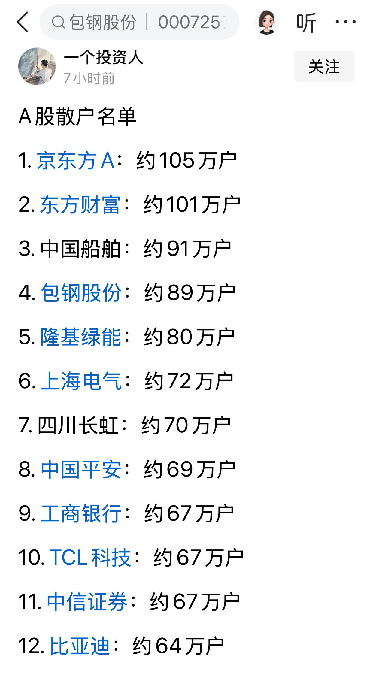 什么叫散户？散户是不是就是小户，也就是那些本金几千几万块钱的人。其实，好多人账户