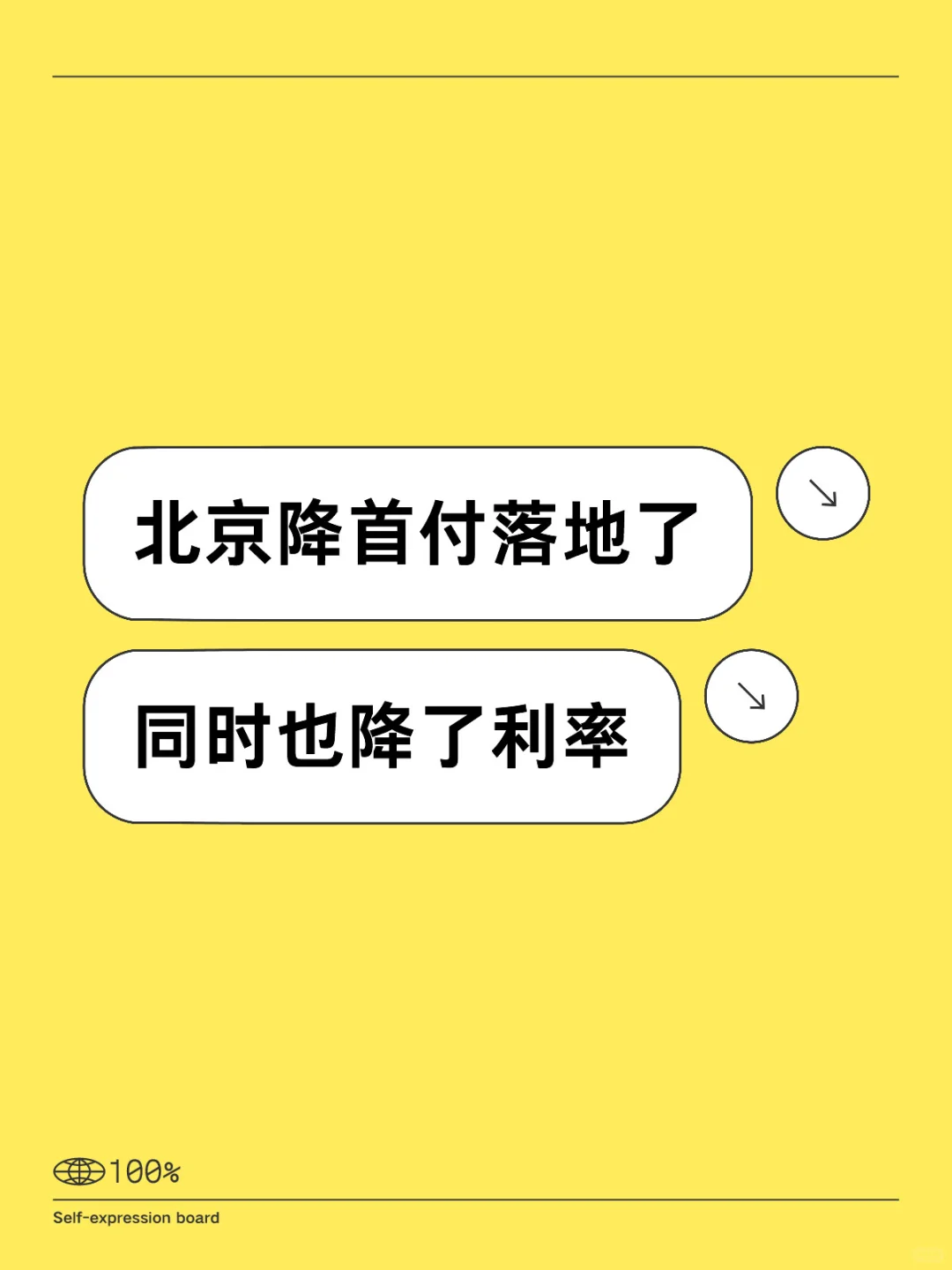 北京还是降了首付比例，利率也降了