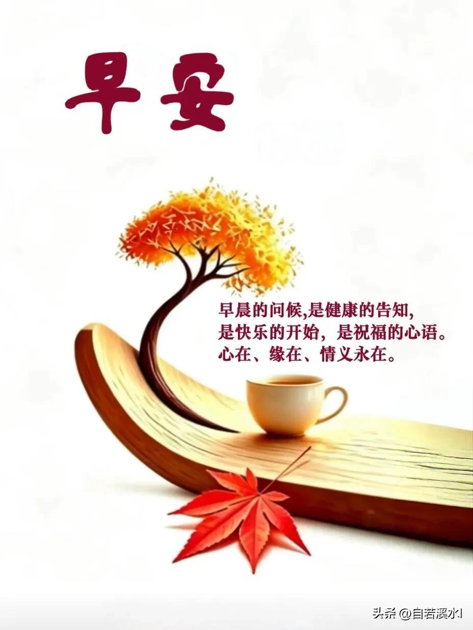 一杯晨茶寄暖意，相逢即是缘分，早安吉祥。