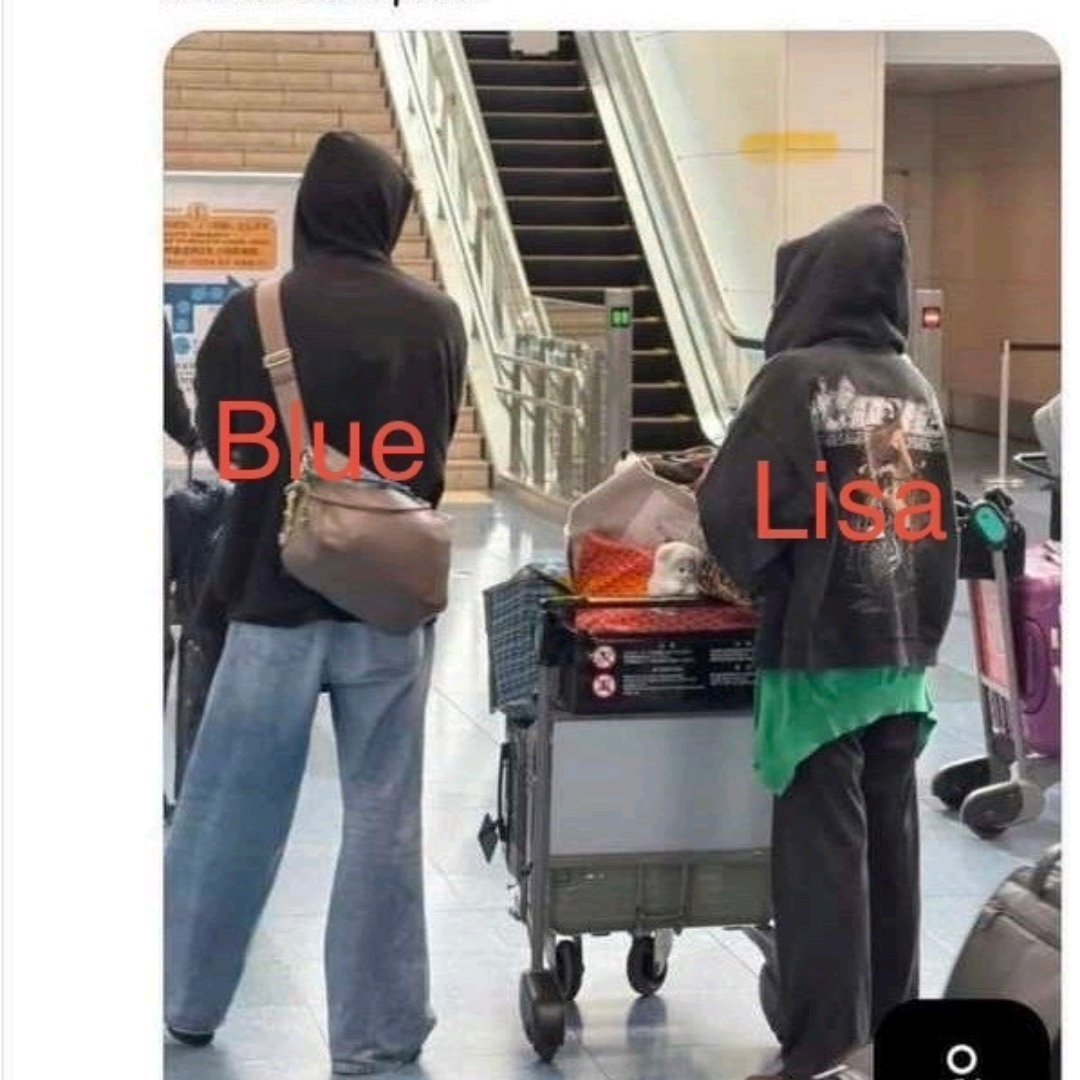 机场偶遇Lisa和男友Lisa和blue机场被偶遇 Lisa和Blue结伴出发前