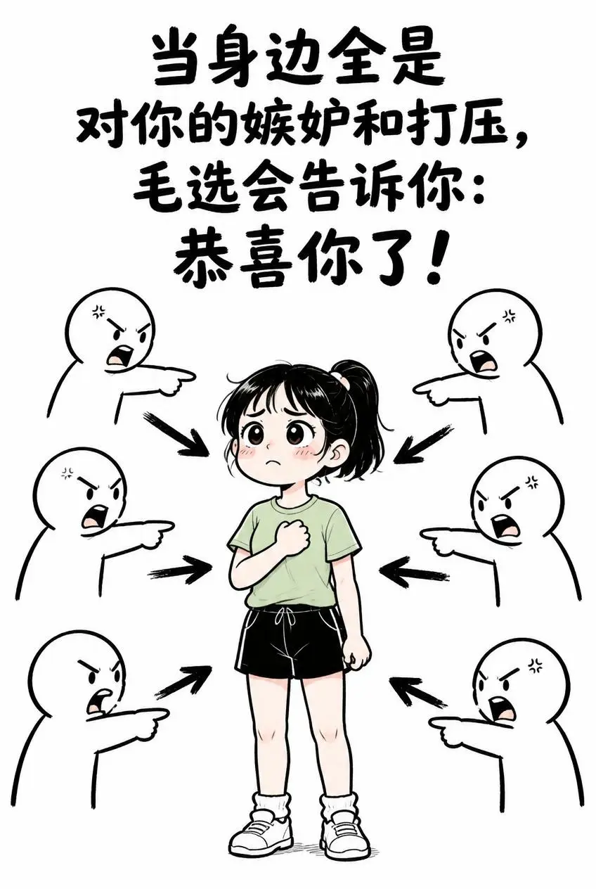 被嫉妒打压时，毛选告诉你：恭喜你了！