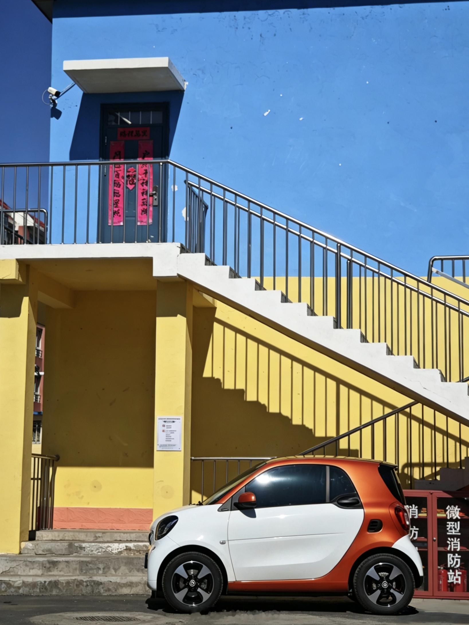 春暖花开 开着小蹦子转一转smart453奔驰smartsmart fortwo