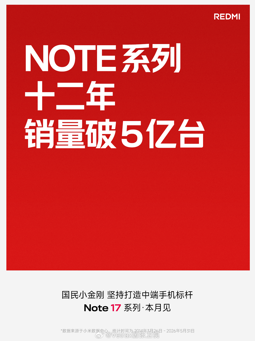 REDMI Note 系列提速了，今年提前到 7 月发布。 