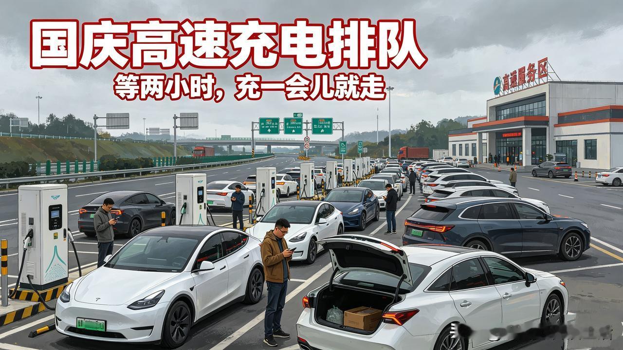 国庆没出门旅游，刷网上看到不少新能源车主的遭遇，高速服务区充电桩排起长队，有的要