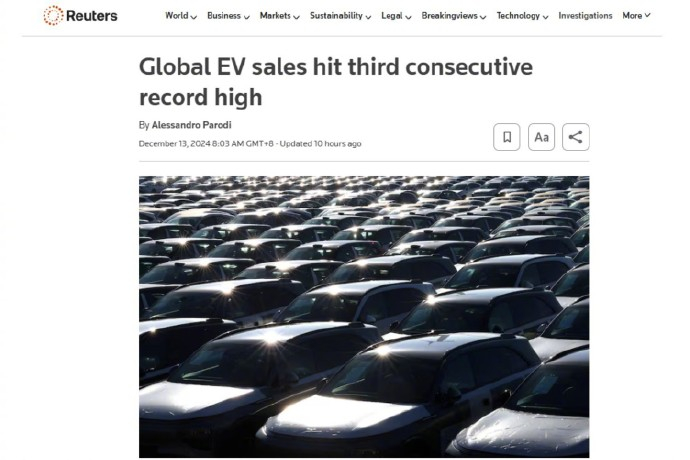 中国领跑全球电动汽车销售市场  某些人可能要纠结了，这中国新能源到底是好还是不好