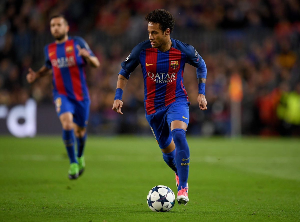 内马尔在巴塞罗那的最后一场欧冠比赛：对阵尤文图斯，2017年诺坎普球场。巴萨