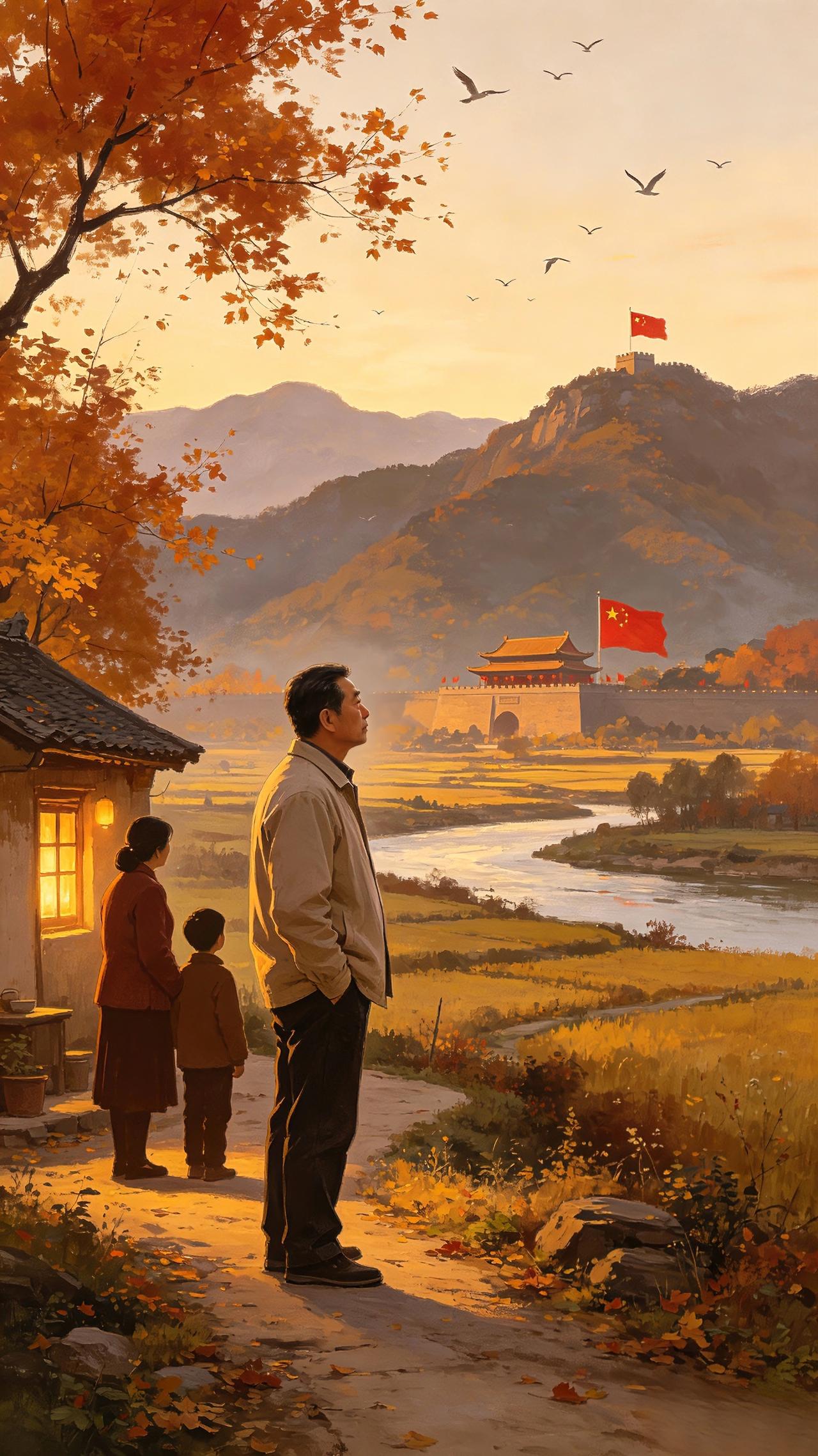 寻常日子里，国泰方能家安。我们安居乐业，三餐安稳，背后皆是家国守护，有感提笔赋诗