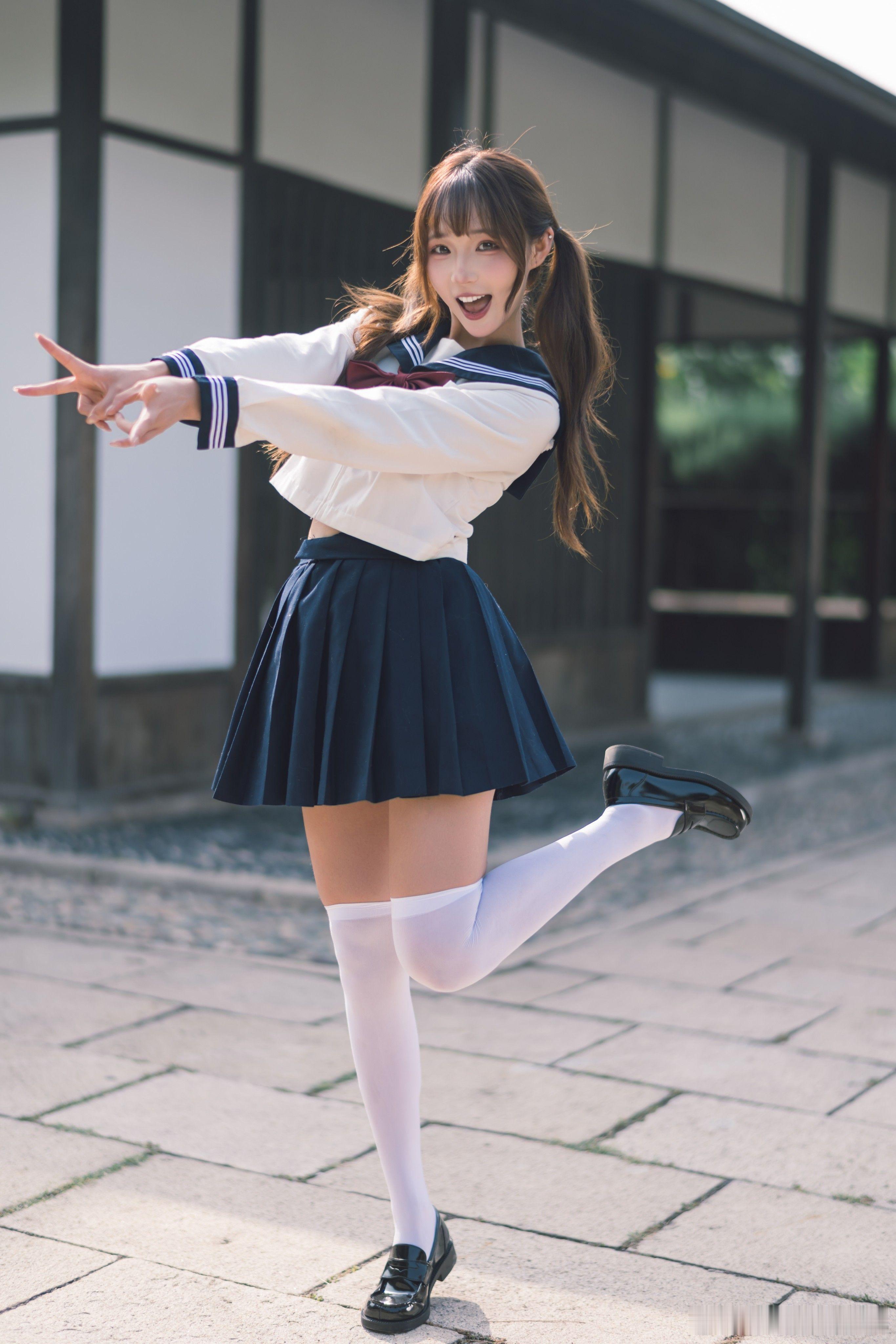 jk私影 高中啦绘梦长廊美女