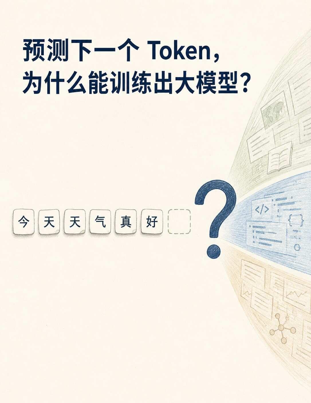 下一个Token，为什么能练出大模型？
大模型最核心的预训练任务，听起来简单得有