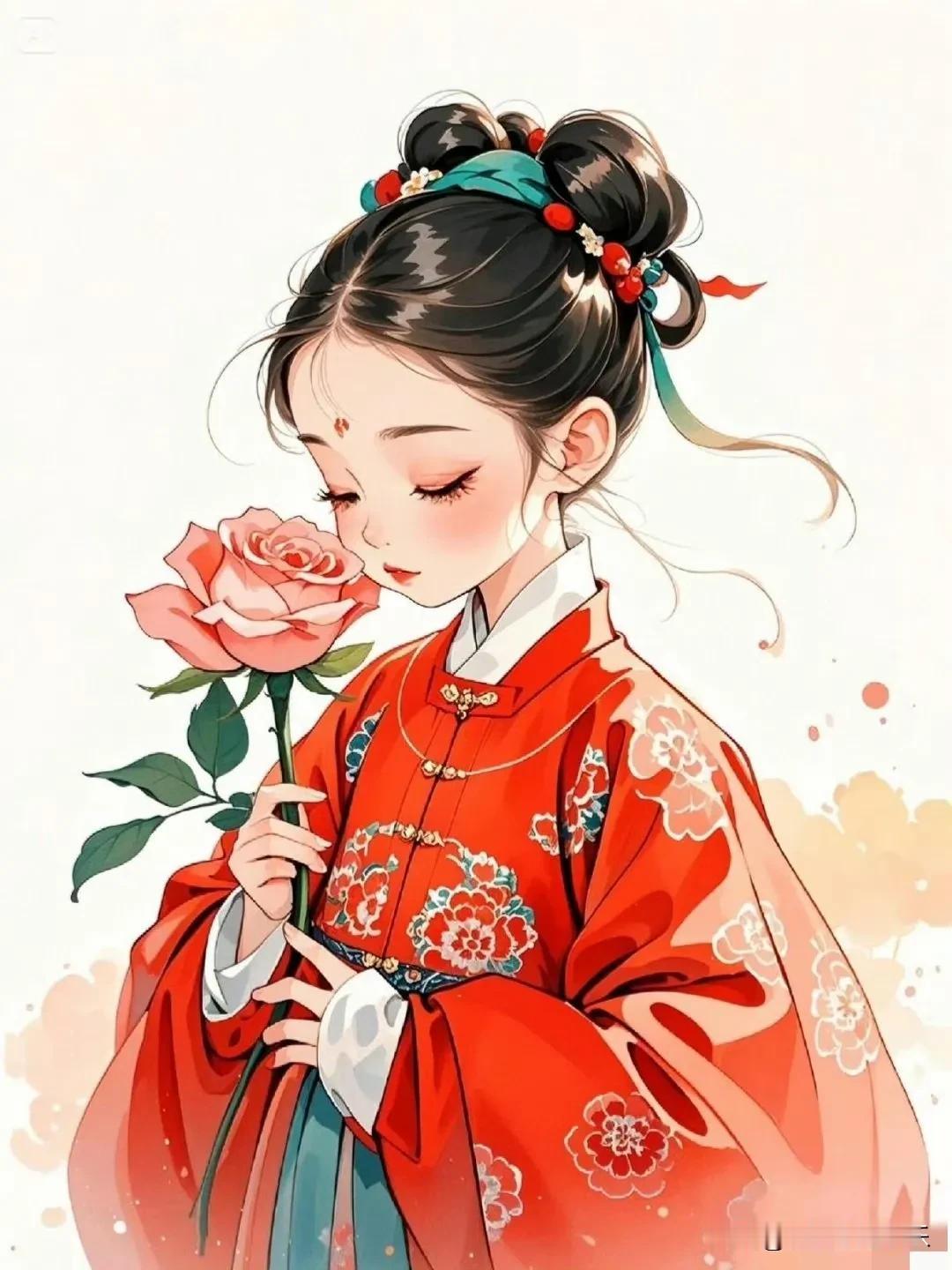 在网络社交的头像选择中，古风传统服饰小萌妹可爱头像脱颖而出。

这些头像将古风元