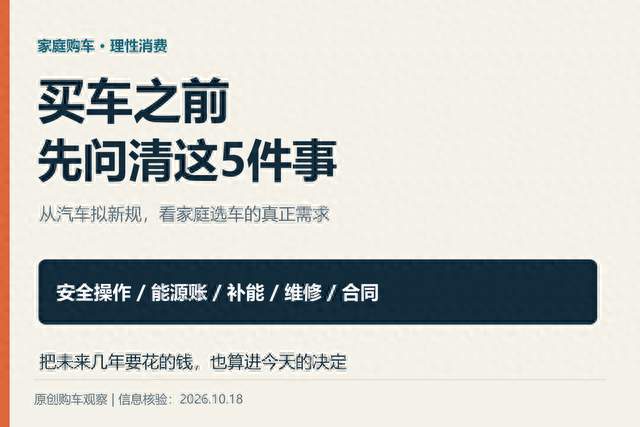 汽车拟新规引热议：普通家庭买车，先问清这5件事