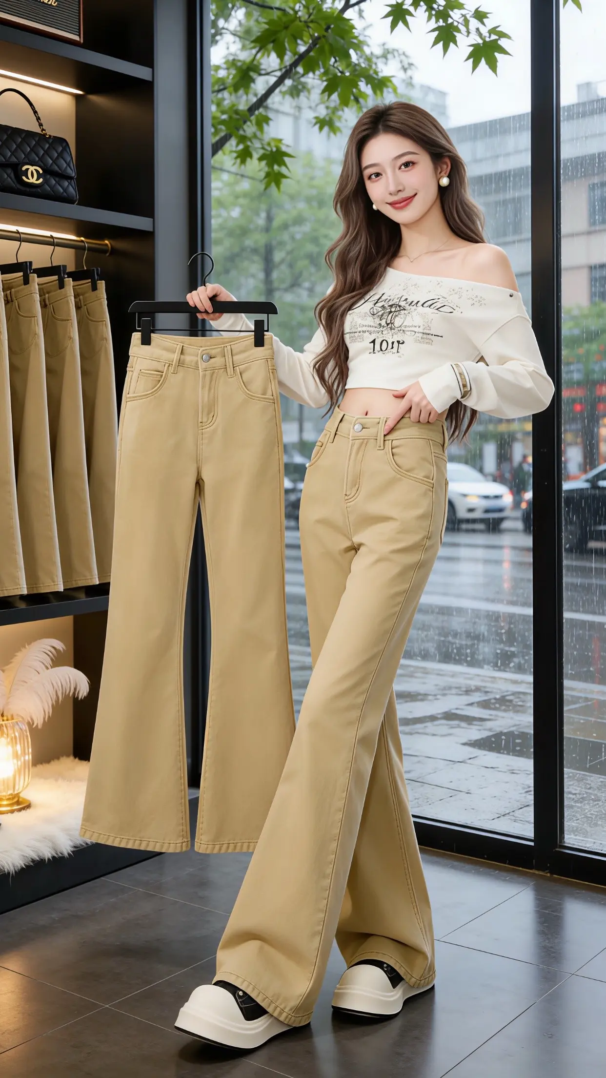 显瘦显高显腿长裤子 牛仔裤穿搭 微喇裤搭配 一眼就爱上的神裤 春款上新