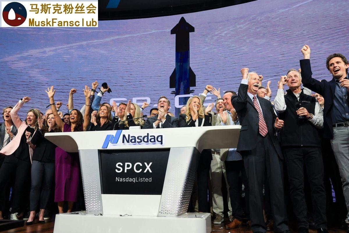 两周前的SpaceX上市，
至今还历历在目。