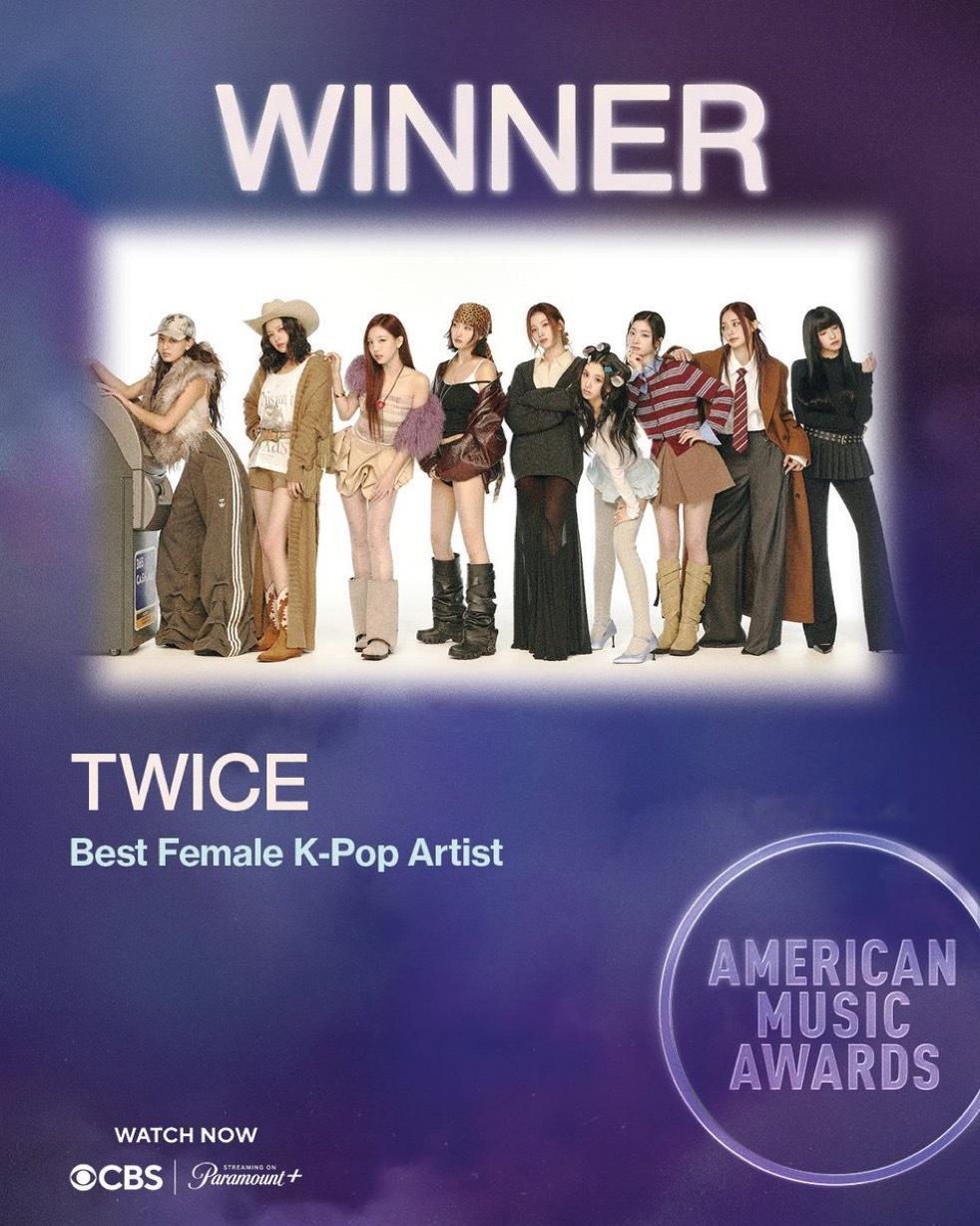 260526 官推.TWICE just won AMAs’ Best Fema
