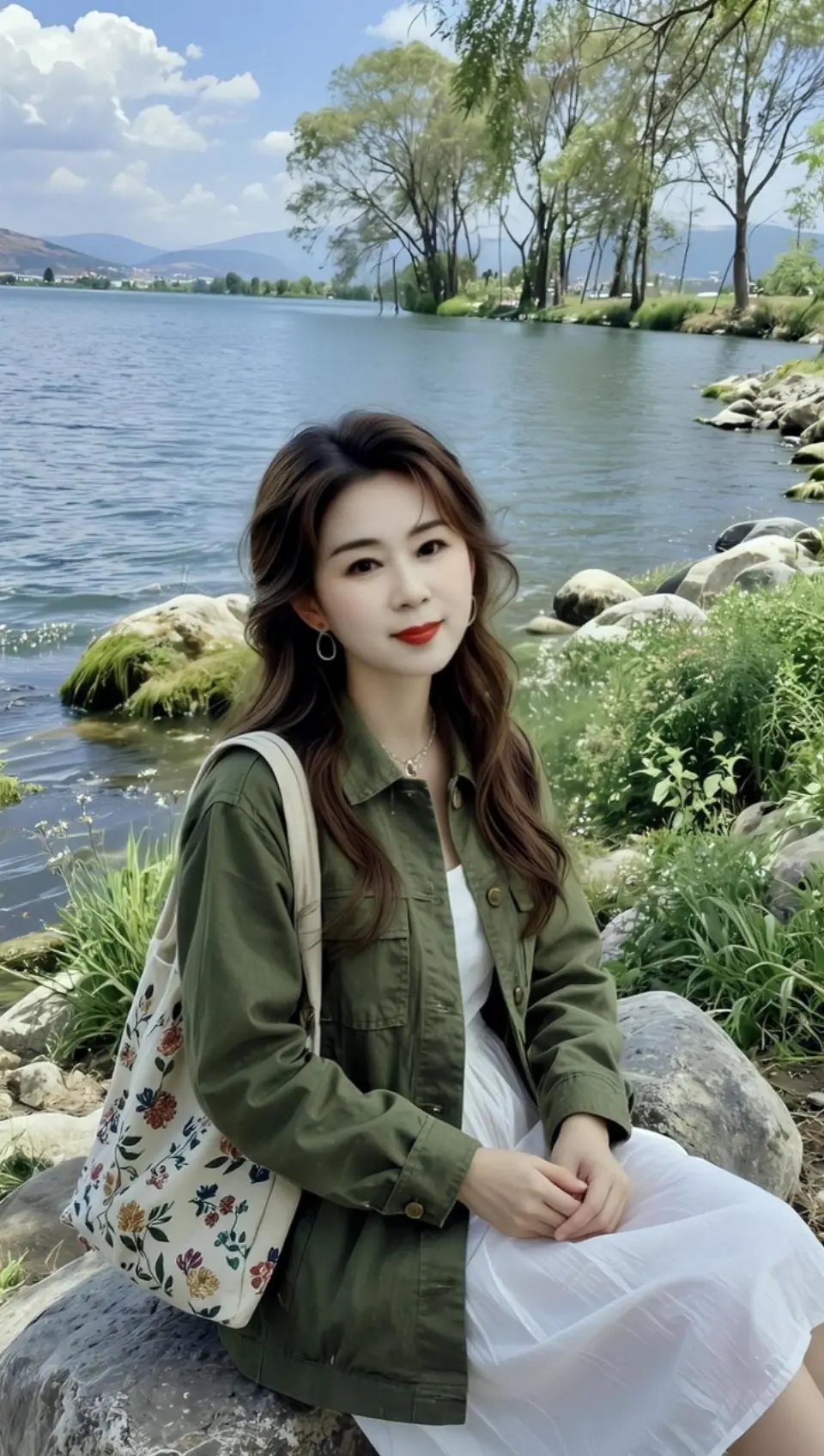 AI湖畔生活照 随变ai随便玩