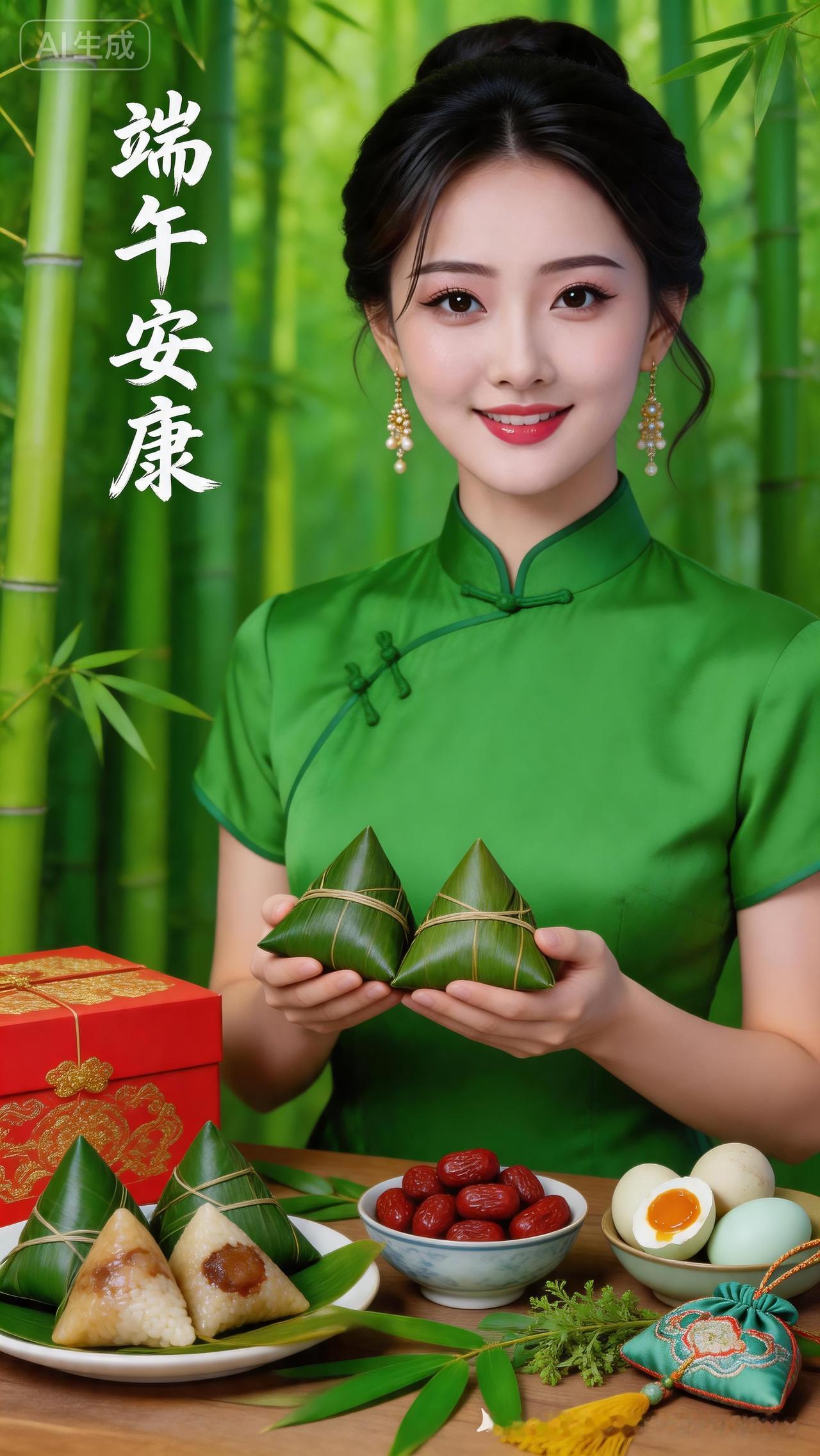 端午佳节，绿意盎然，幸福安康！🌿🍽️
