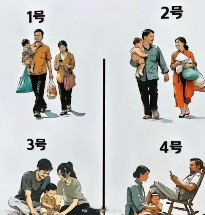 你们觉得，离婚率高的是几号家庭？ ​​​