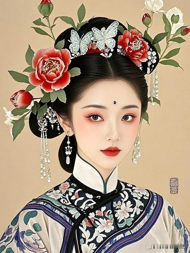 花钿美人，笑靥如花。