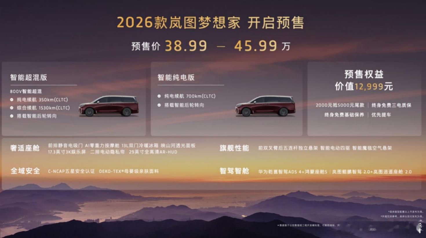 38.99万起！2026款岚图梦想家开启预售在今年成都车展上，岚图汽车带来了20