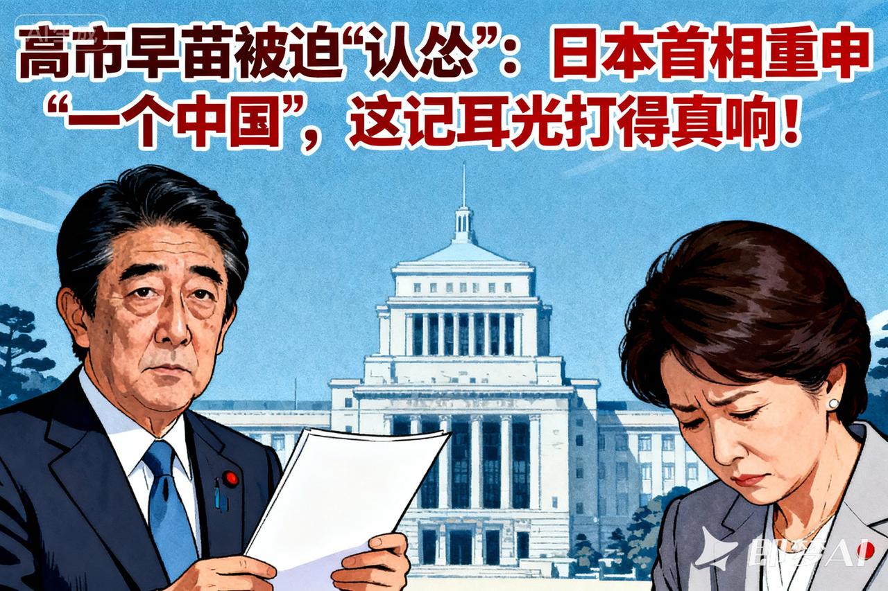 高市称日本政府对台湾的立场没改变高市早苗被迫“认怂”：日本首相重申“一个中国”，