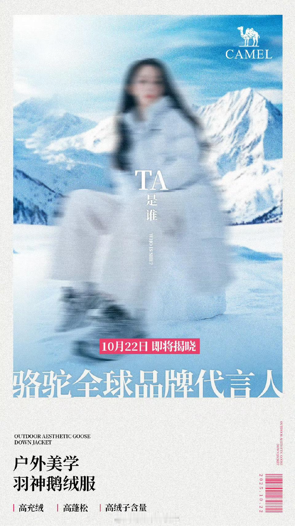 骆驼代言人一水的俊男美女[憧憬]全球品牌代言人:迪丽热巴，王俊凯；品牌代言人:A