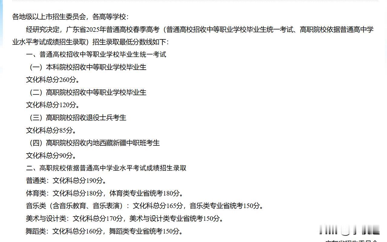 广东春季高考分省控线划定！如何填报志愿？

根据广东省教育考试院，春季高考省控线