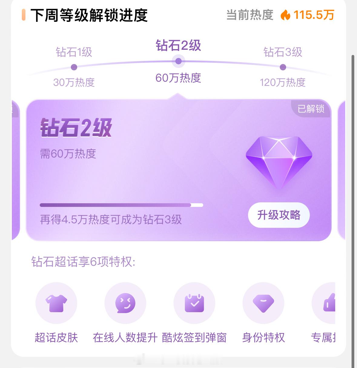 虞书欣[超话]   鱼丝真的硬！热度涨的这么很快！仅差4.5w 