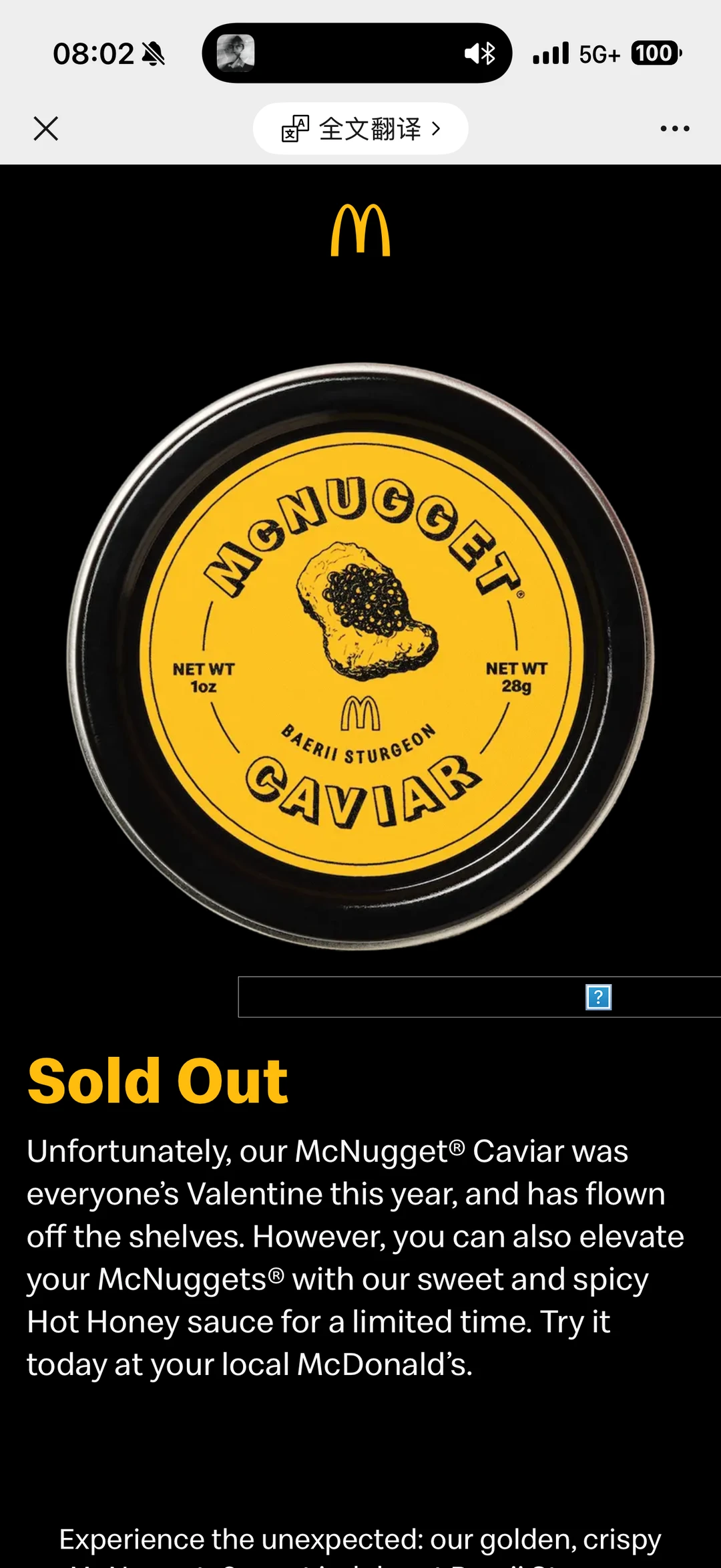 早起鸟儿也没有抢到鱼子酱咯