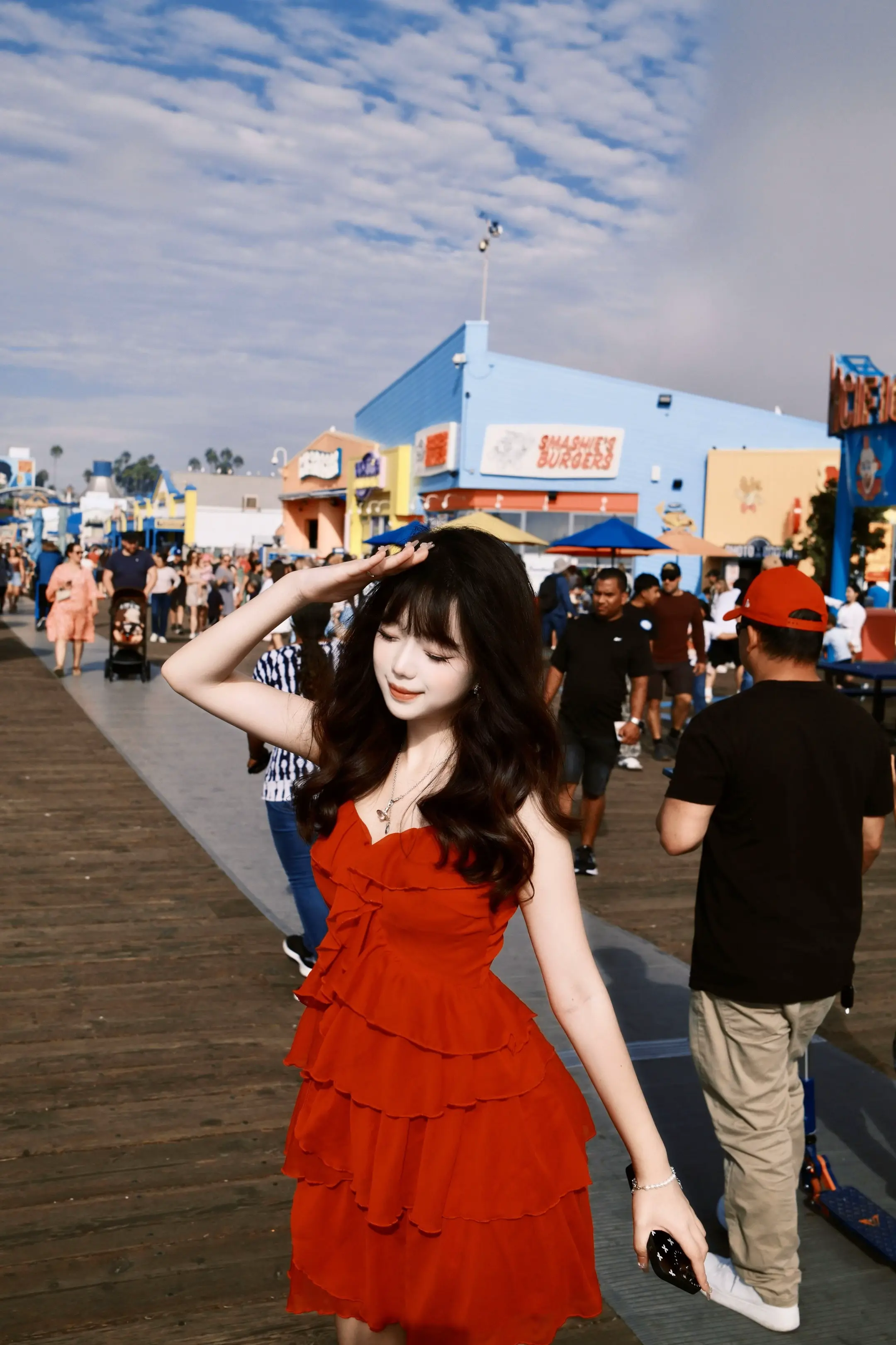 想和你坐在santa monica的海滩 一起畅想未来