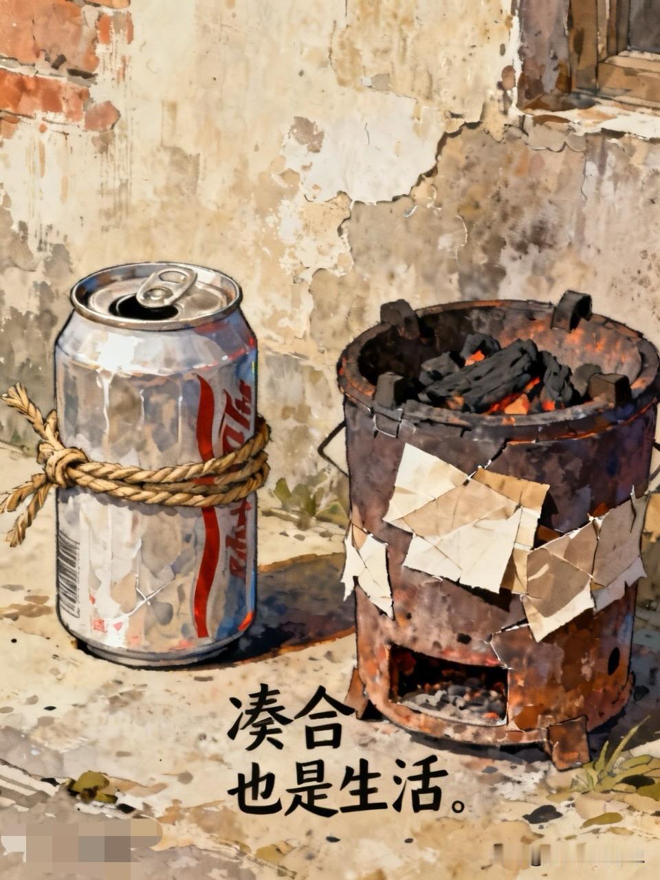 我服了我妈了！能凑合用的就凑合，不能凑合的也是硬对付着！

家里煤火炉坏了，封火