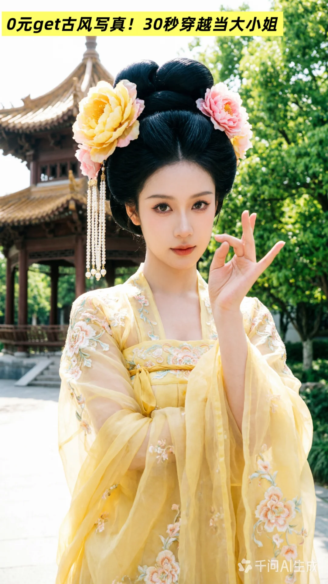 古风写真0元拍！30秒穿越当大小姐