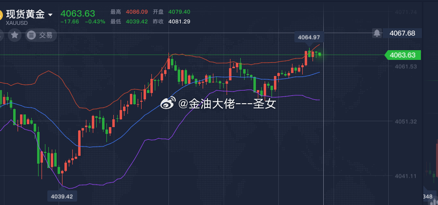 操作品种：黄金操作方向：空操作点位：4063黄金黄金外汇黄金金价外汇黄金