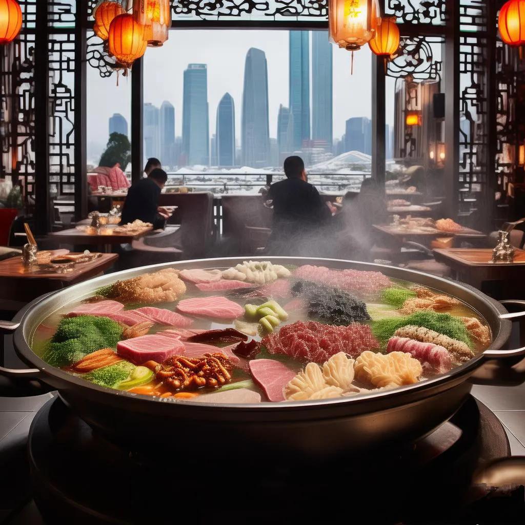 冬天的重庆，火锅成为了不可或缺的美食。重庆火锅以其独特的麻辣口味和丰富的菜品，为
