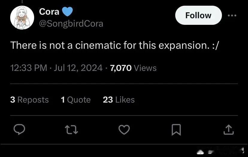 #炉石传说# Cora：这次新版本没有宣传片，虽然有时候尬唱，但是也是炉石十年来