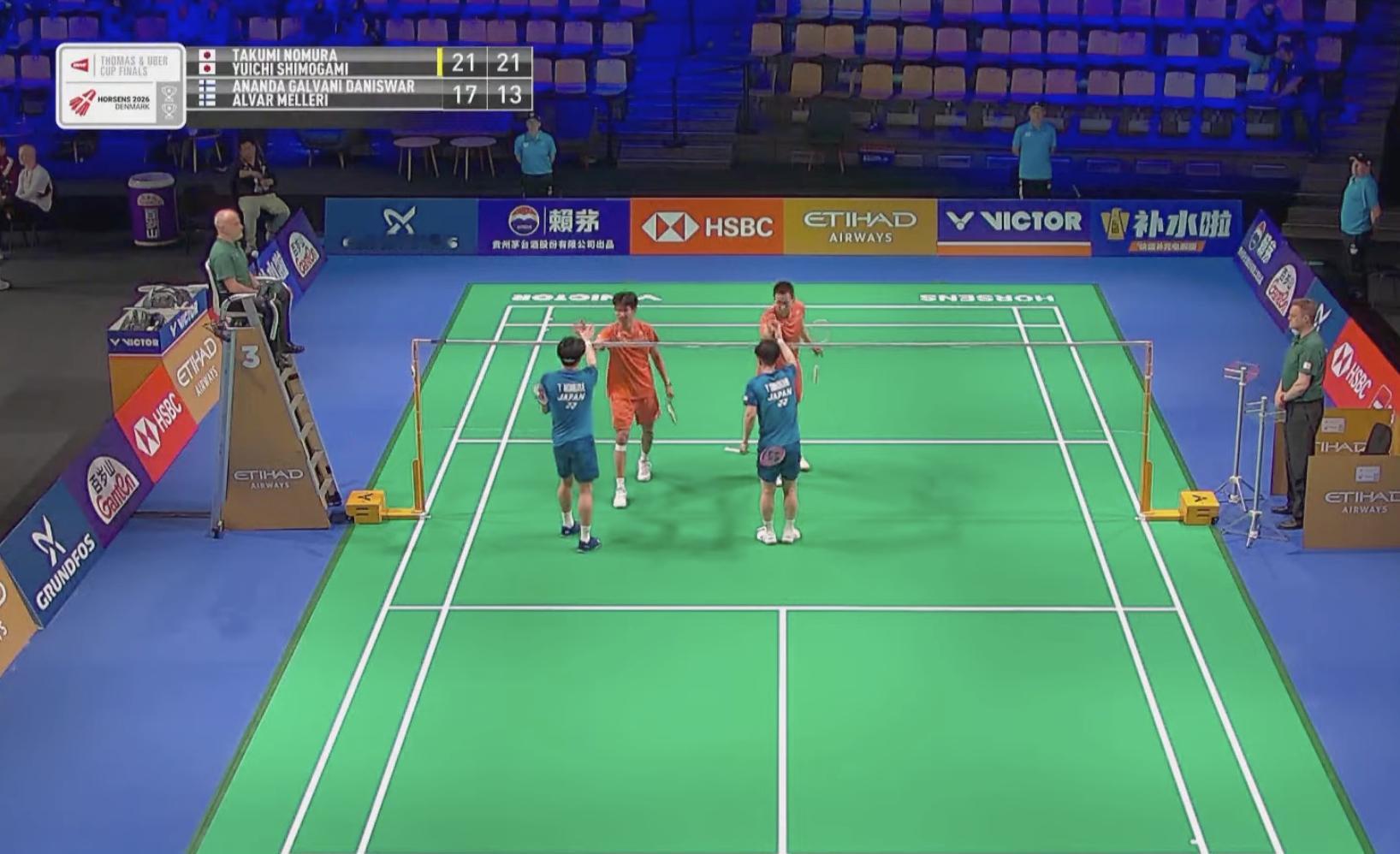 3号场地【汤杯B组：日本🇯🇵 5-0 🇫🇮芬兰】一单：奈良冈功大🇯🇵