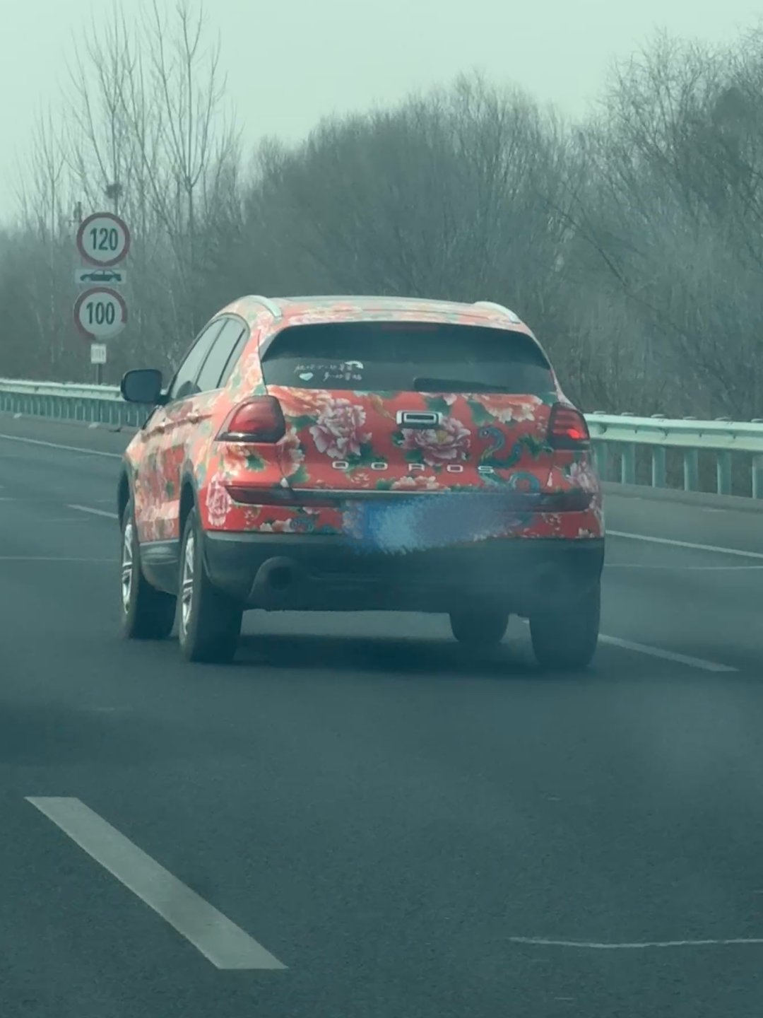 魂穿东北，脑子里全是“大东北～”路上碰到的26年第一个抽象车衣 