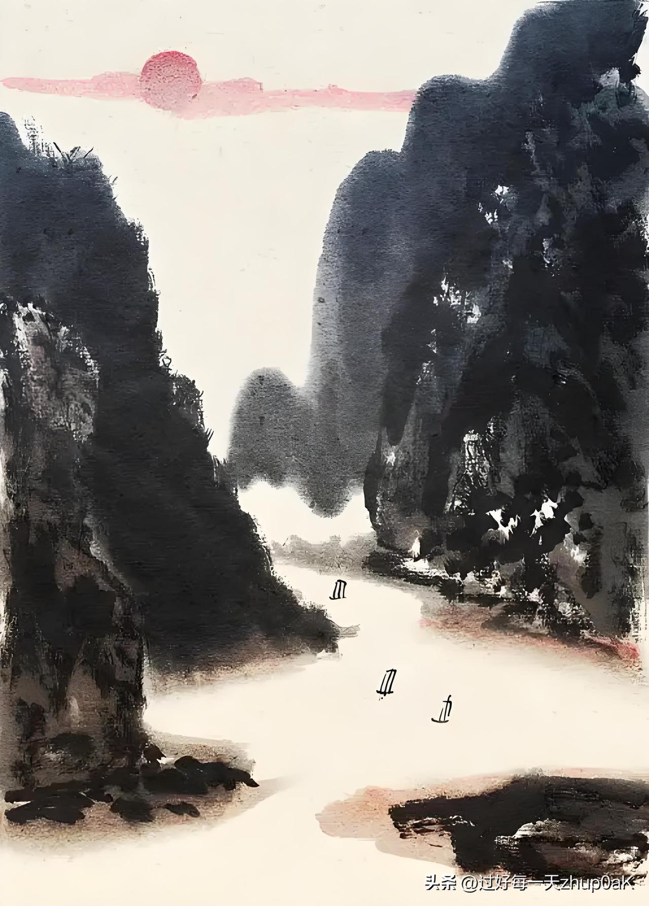 《秋下荆门》
——唐.李白
霜落荆门江树空，
布帆无恙挂秋风。
此行不为鲈鱼鲙，
