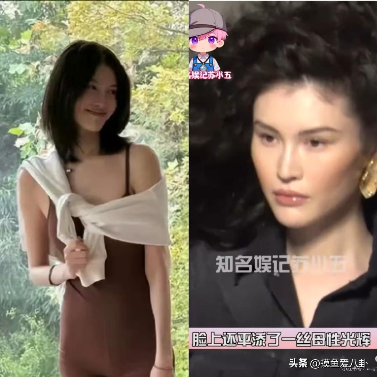 生没生过孩子真的看得出来
不信你看何蕙
超模何穗产后复工被拍。和她前几天自己晒出