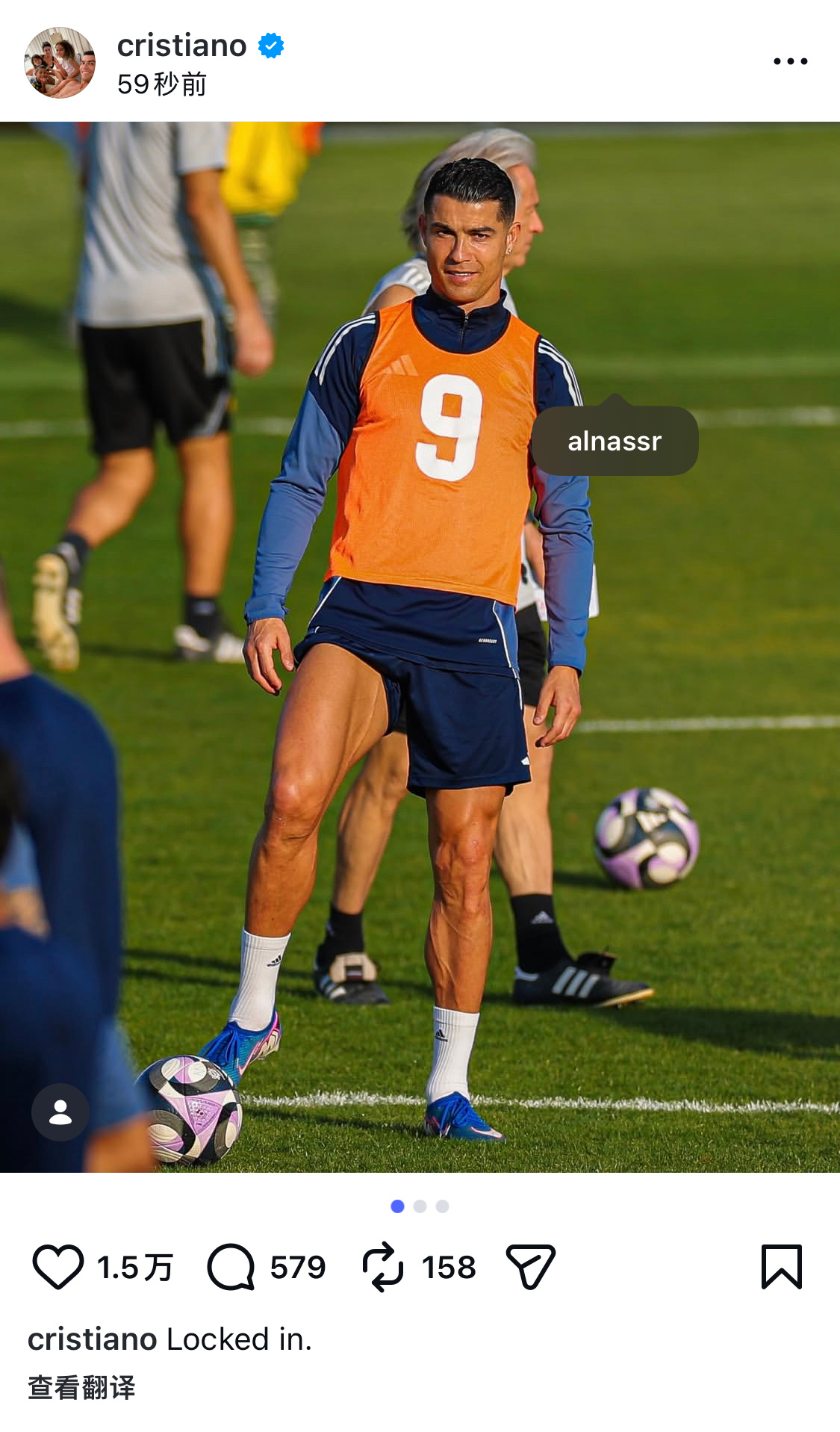 工作狂克里斯 … “ Locked in ”⚽️（现在连生日都不发照片了） 