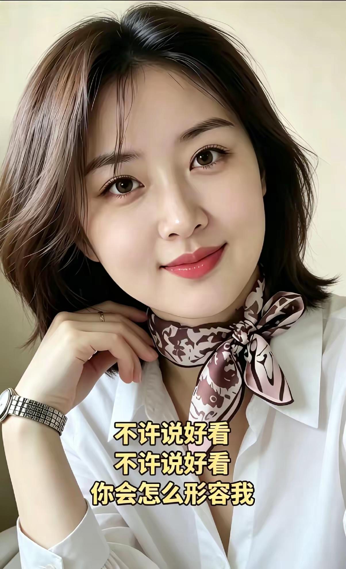 好看不用说，记在心窝窝，
眉眼含笑语，百里挑一个。